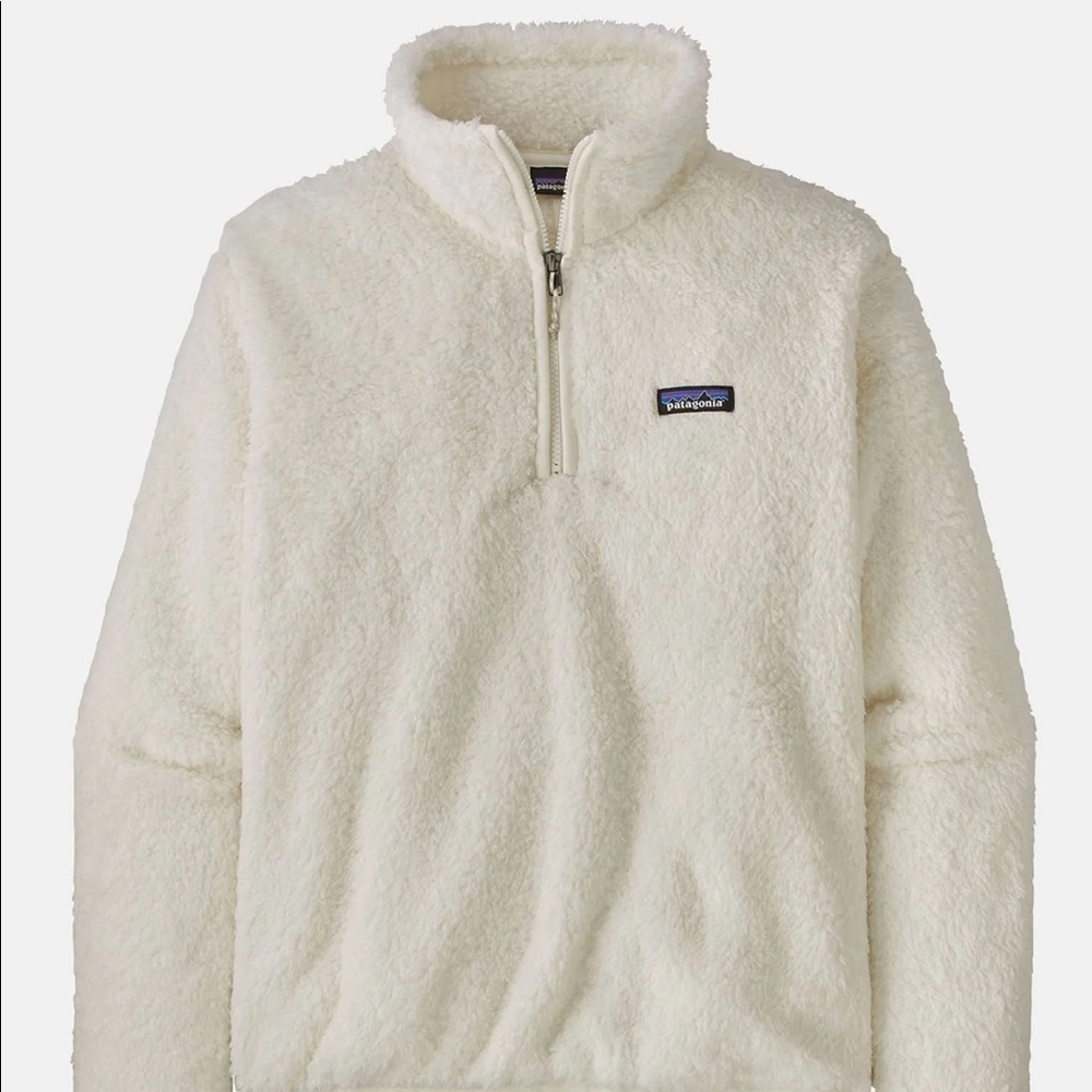 Patagonia Los Gatos 1/4 zip Birch White Fleece Pullover